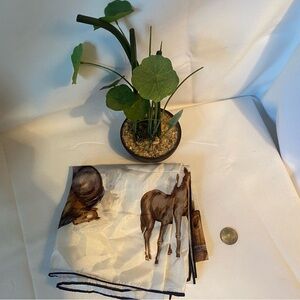 Vintage horse silk cloth